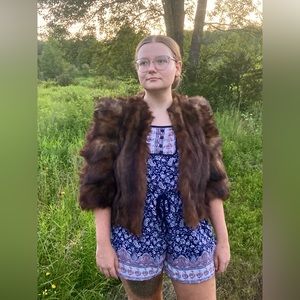 Genuine Vintage Cropped Fur Coat